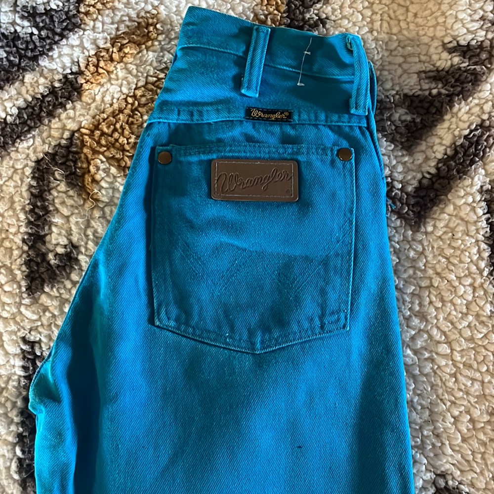 Turquoise wrangler jeans